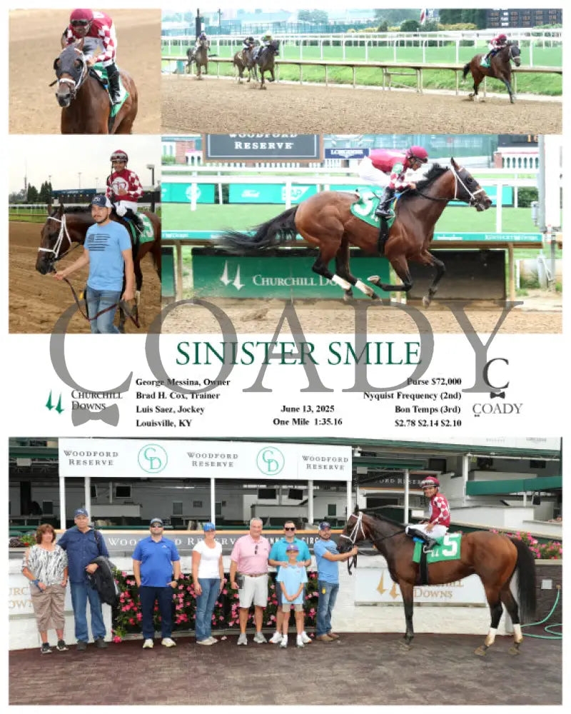 SINISTER SMILE - 06-13-25 - R01 - Churchill Downs Churchill Downs