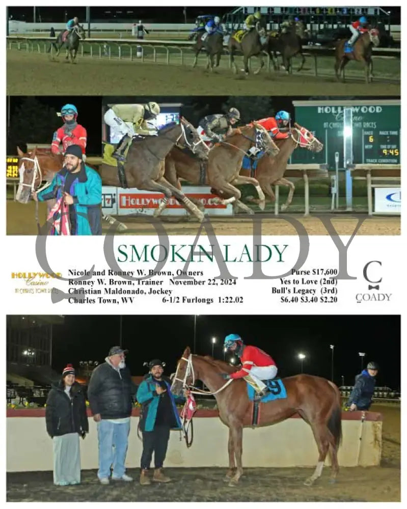 Smokin Lady - 11-22-24 R06 Ct Hollywood Casino At Charles Town Races