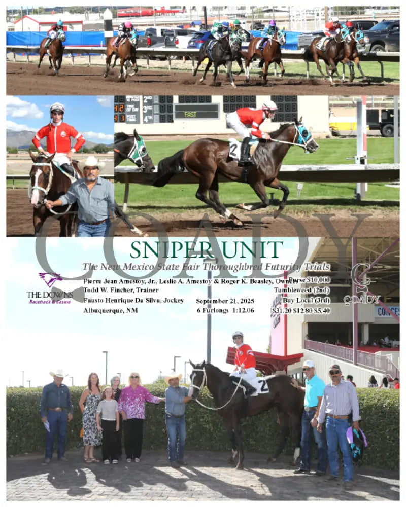 SNIPER UNIT - The New Mexico State Fair Thoroughbred Futurity Trials - 09-21-25 - R06 - ALB Downs at Albuquerque