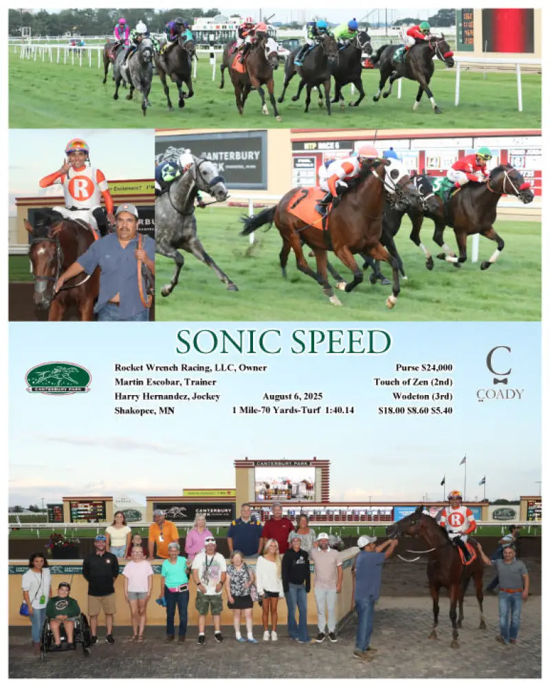 SONIC SPEED - 08-06-25 - R06 - CBY Canterbury Park