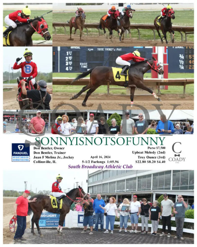 Sonnyisnotsofunny - 04 - 16 - 24 R05 Fan Fanduel Sportsbook Horse Racing