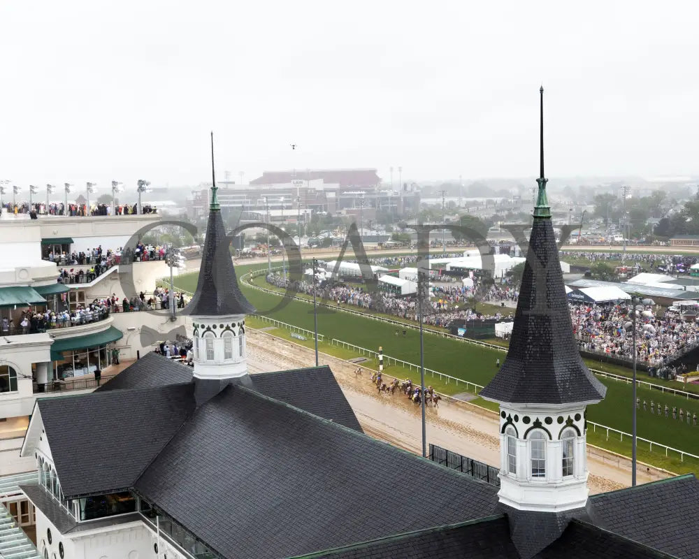 SOVEREIGNTY - The Kentucky Derby - 151st Running - 05-03-25 - R12 - CD - Aerial First Pass 01 Churchill Downs
