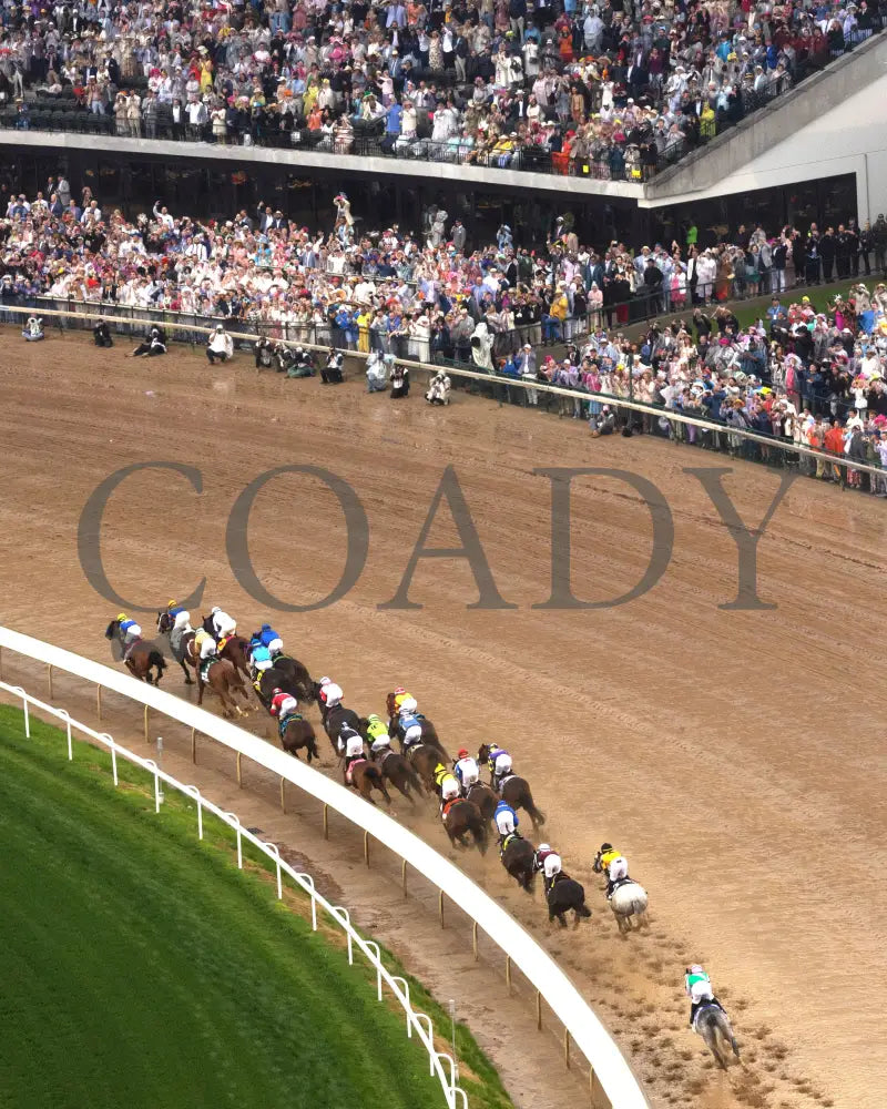 SOVEREIGNTY - The Kentucky Derby - 151st Running - 05-03-25 - R12 - CD - Aerial First Turn 02 Churchill Downs
