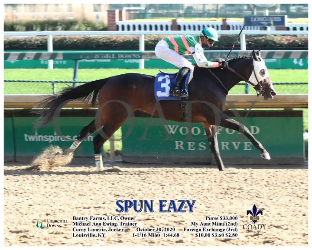 Spun Eazy - 10-30-20 R07 Cd Action Churchill Downs