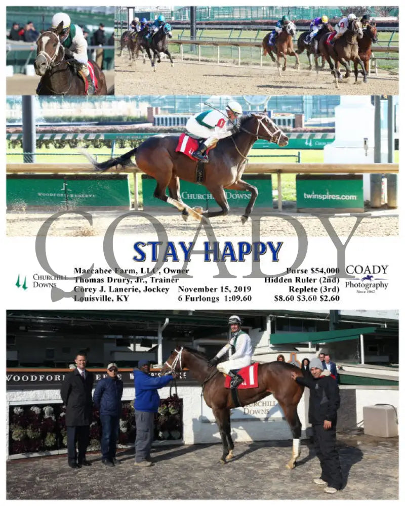 Stay Happy - 11-15-19 R02 Cd Churchill Downs