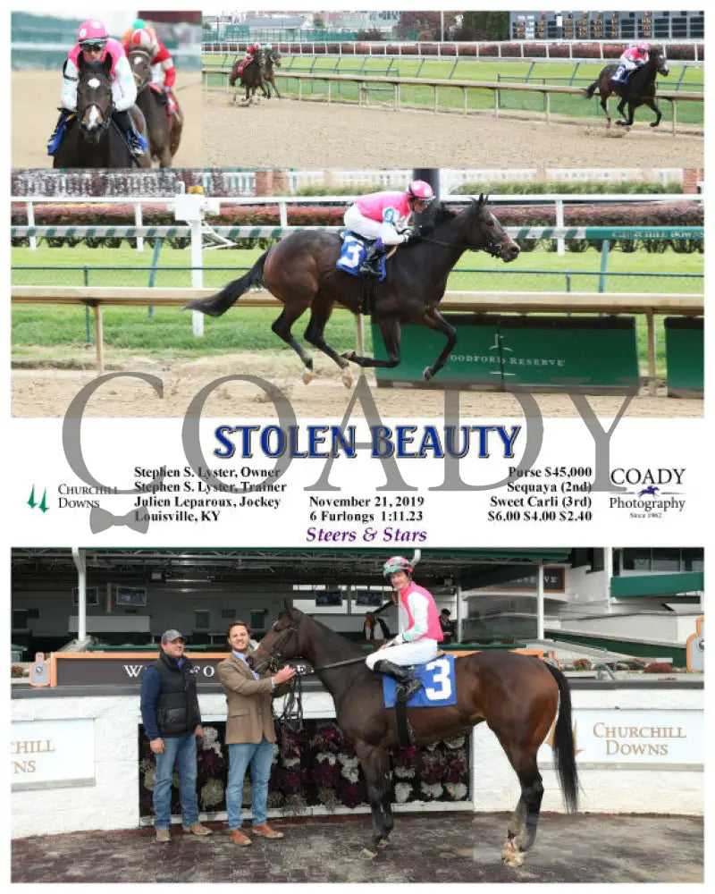 Stolen Beauty - 11-21-19 R02 Cd Churchill Downs
