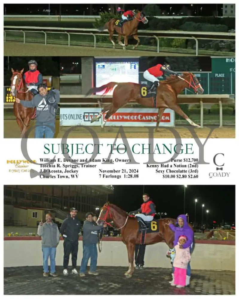 Subject To Change - 11-21-24 R02 Ct Hollywood Casino At Charles Town Races