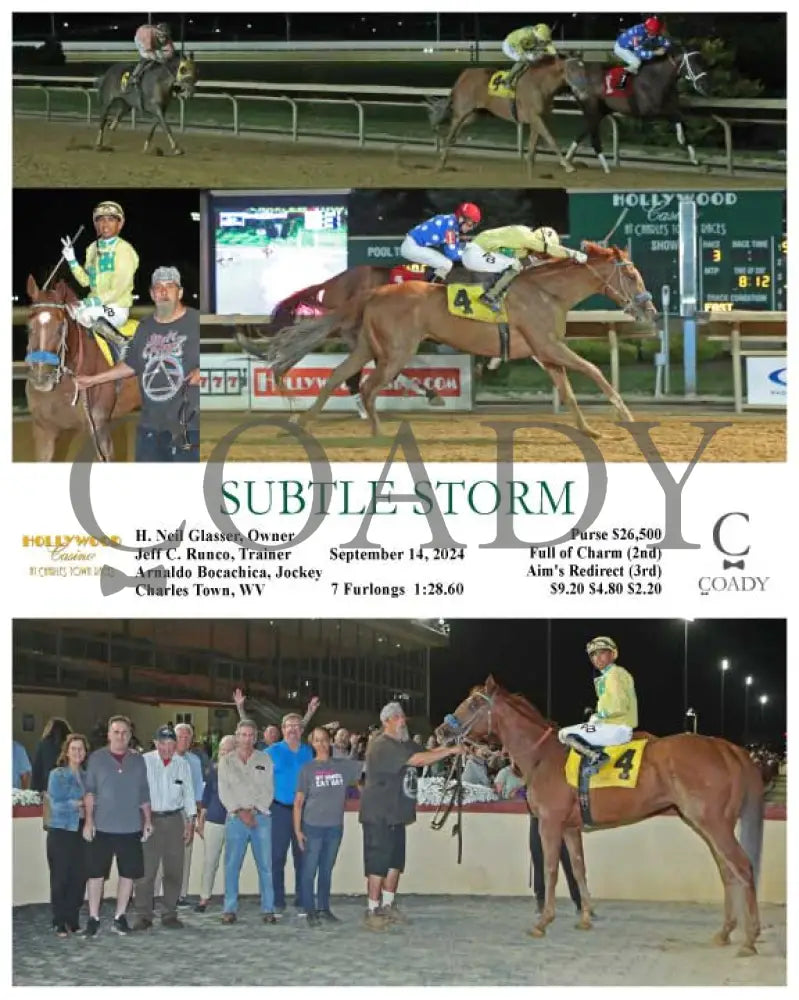 Subtle Storm - 09-14-24 R03 Ct Hollywood Casino At Charles Town Races
