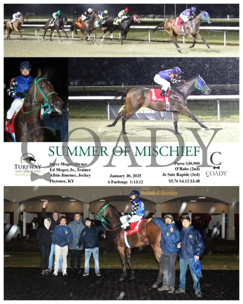 Summer Of Mischief - 013025 Race 06 Tp Turfway Park