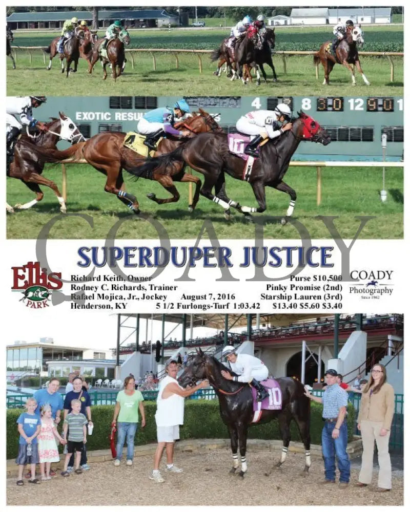 Superduper Justice - 080716 Race 09 Elp Ellis Park