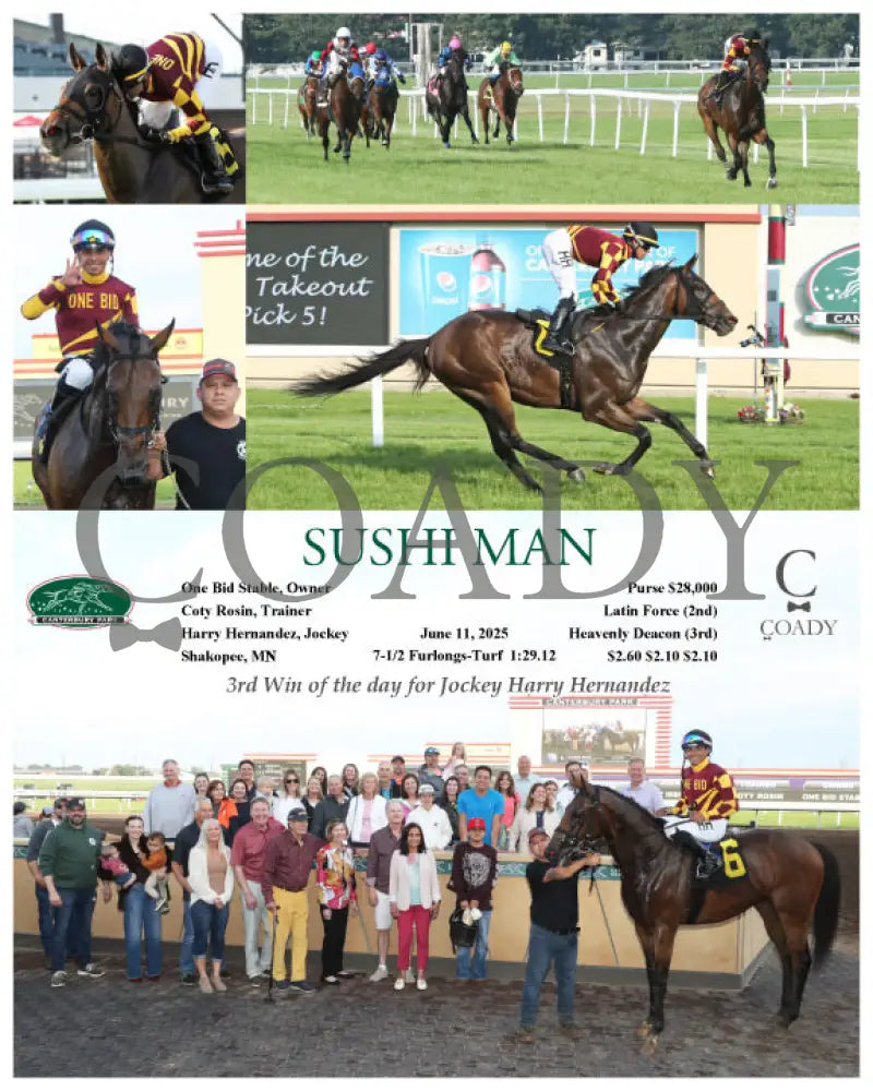 SUSHI MAN - 3rd Win of the day for Jockey Harry Hernandez - 06-11-25 - R04 - CBY Ruidoso Downs