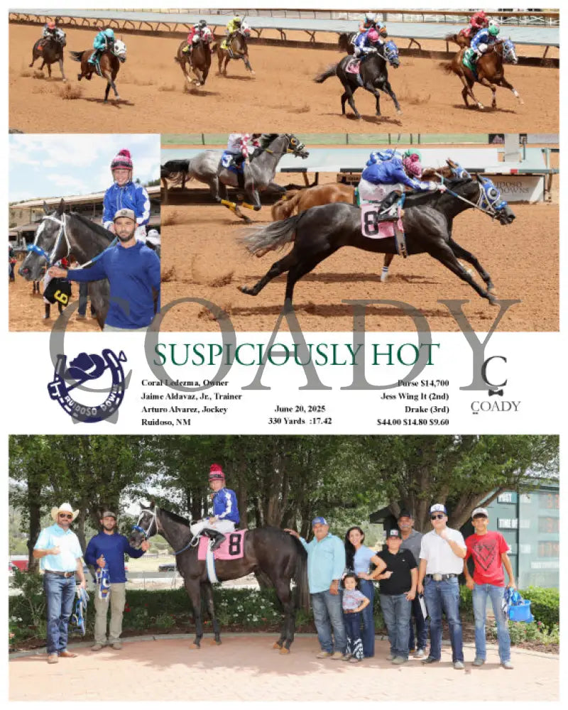 SUSPICIOUSLY HOT - 06-20-25 - R06 - RUI Ruidoso Downs