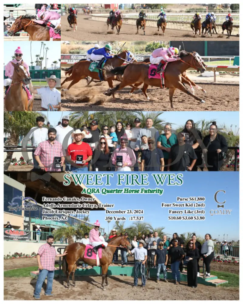 Sweet Fire Wes - Aqra Quarter Horse Futurity 12-23-24 R02 Tup Turf Paradise