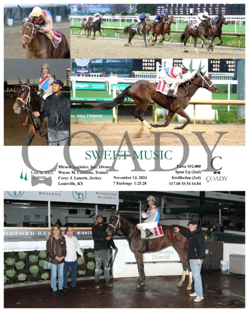 Sweet Music - 11-13-24 R07 Cd Churchill Downs