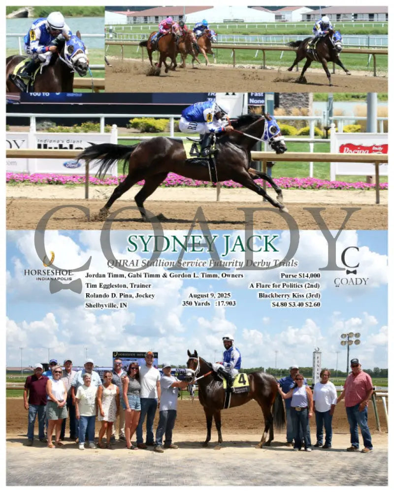 SYDNEY JACK - QHRAI Stallion Service Futurity Derby Trials - 08-09-25 - R08 - IND Indiana Grand