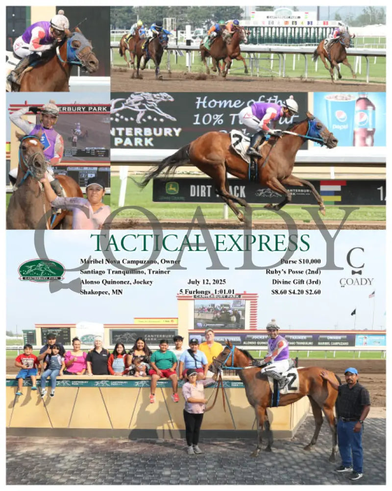 TACTICAL EXPRESS - First Win for Rubi & Gris! - 07-12-25 - R01 - CBY Canterbury Park