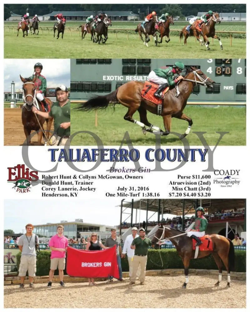 Taliaferro County - 073116 Race 06 Elp Ellis Park