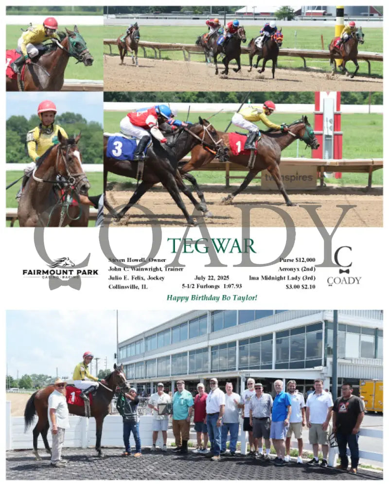 TEGWAR - 07-22-25 - R03 - FP Fanduel Sportsbook Horse Racing