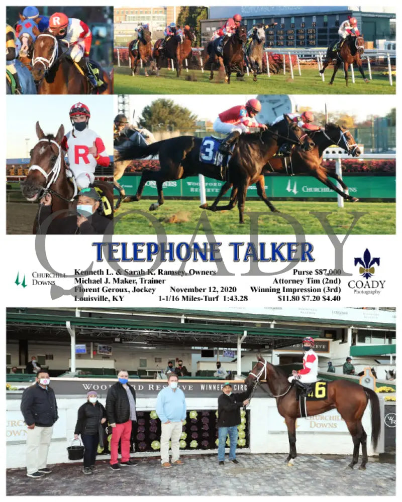 Telephone Talker - 11-12-20 R09 Cd Churchill Downs