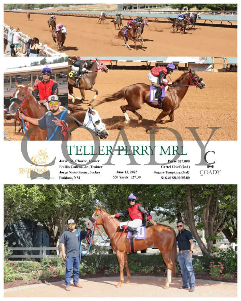 TELLER PERRY MRL - 06-13-25 - R09 - RUI Ruidoso Downs