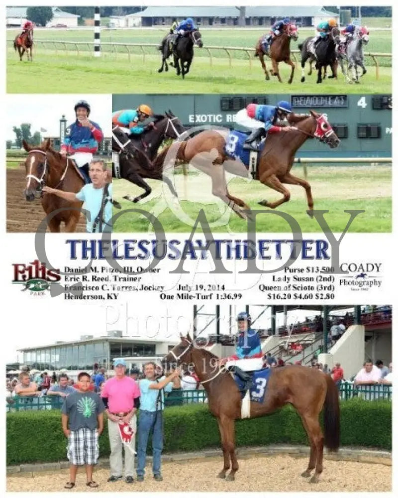 Thelesusaythbetter - 071914 Race 03 Elp Ellis Park