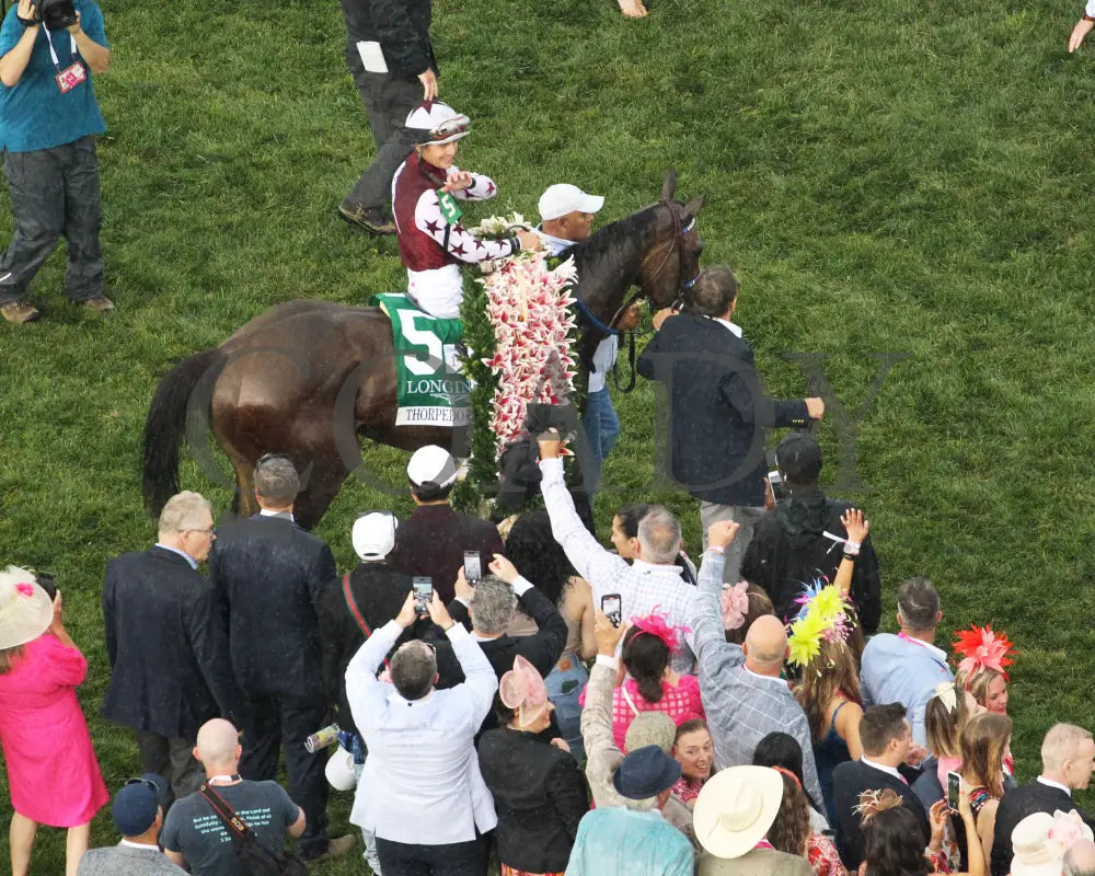 Thorpedo Anna - The Longines Kentucky Oaks G1 05-03-24 R11 Churchill Downs Aerial Winners Circle 01