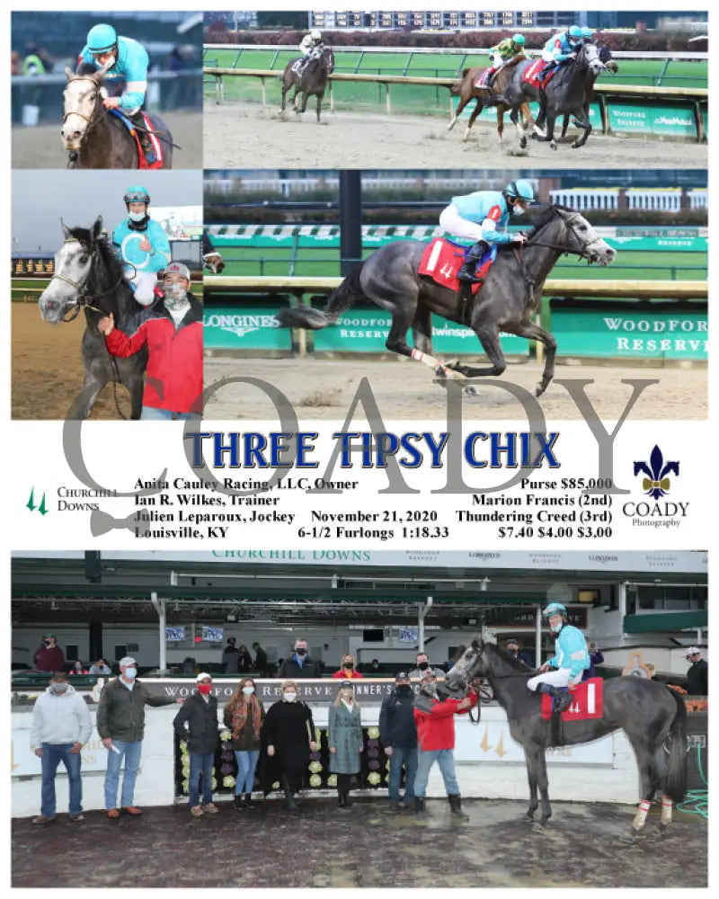 Three Tipsy Chix - 11-21-20 R08 Cd Churchill Downs