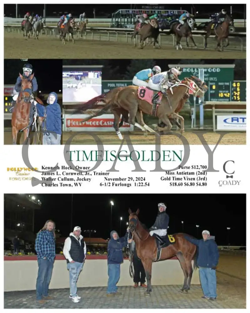 Timeisgolden - 11-29-24 R08 Ct Hollywood Casino At Charles Town Races