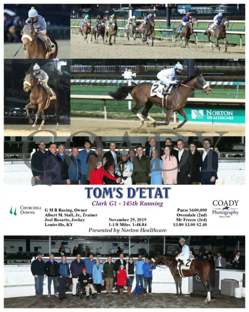 Tom’s D’etat - Clark G1 145Th Running 11-29-19 R11 Cd Churchill Downs