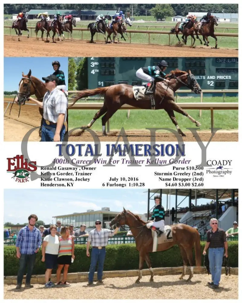 Total Immersion - 071016 Race 02 Elp Ellis Park