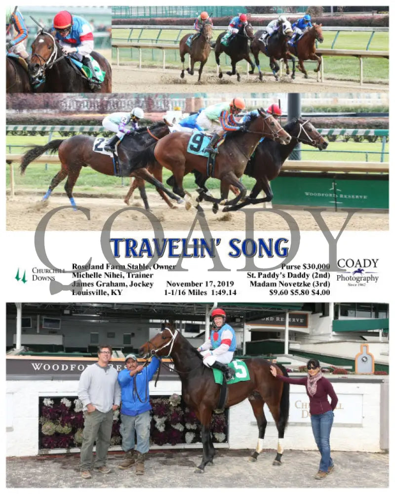 Travelin’ Song - 11-17-19 R01 Cd Churchill Downs
