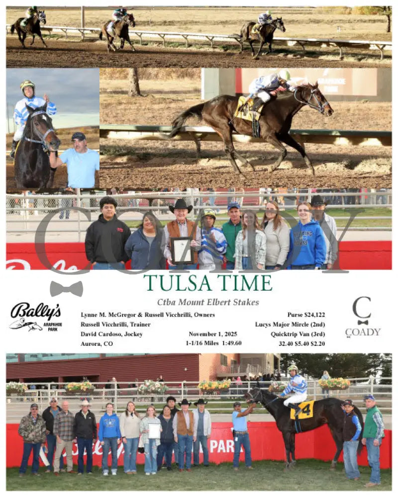 TULSA TIME - Ctba Mount Elbert Stakes - 11-01-25 - R08 - ARP Arapahoe Park