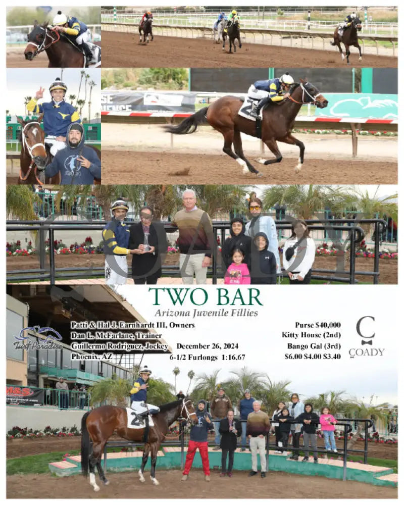 Two Bar - Arizona Juvenile Fillies 12-26-24 R03 Tup Turf Paradise