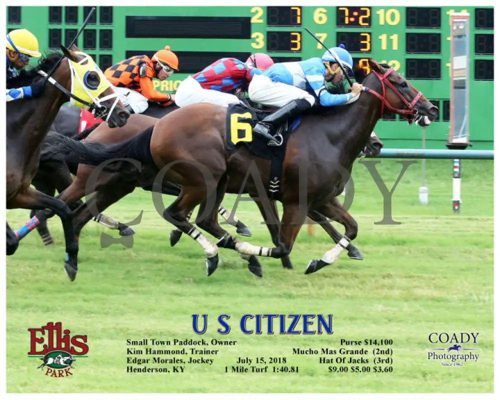 U S Citizen - 071518 Race 02 Elp Action Ellis Park