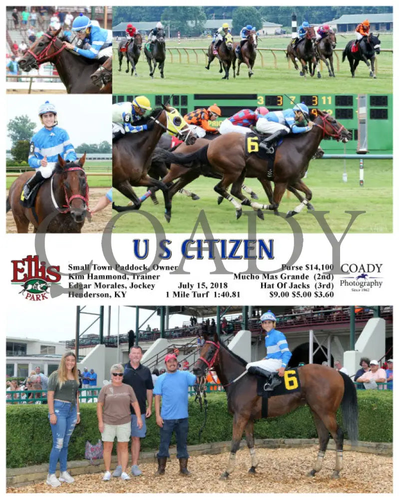U S Citizen - 071518 Race 02 Elp Ellis Park