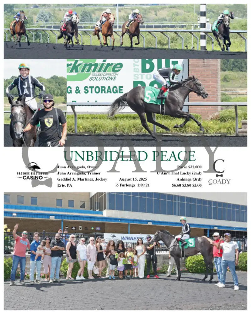 UNBRIDLED PEACE - 08-15-25 - R07 - PID Presque Isle Downs