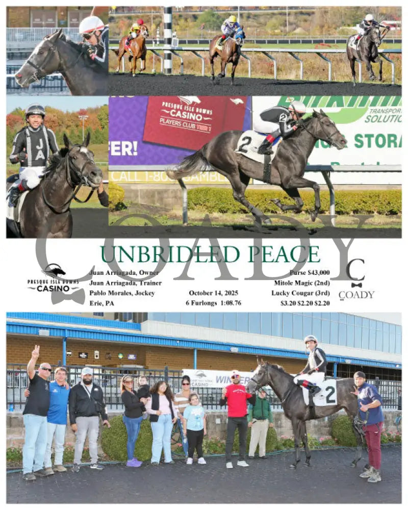 UNBRIDLED PEACE - 10-14-25 - R03 - PID Presque Isle Downs