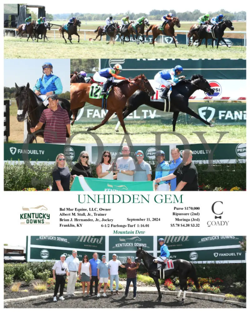 Unhidden Gem - 09-11-24 R02 Kd Kentucky Downs