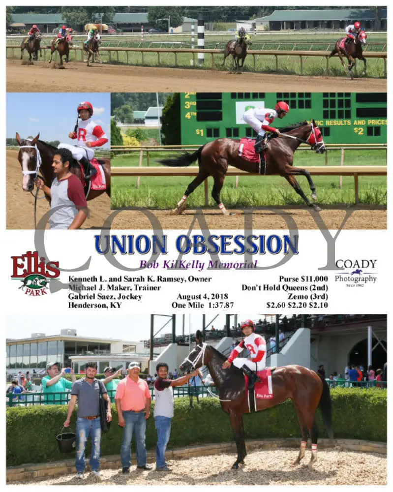 Union Obsession - 080418 Race 03 Elp Ellis Park