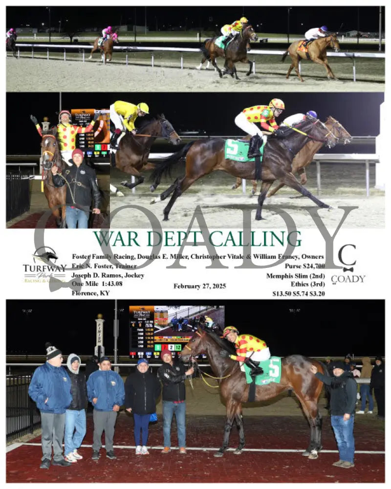 WAR DEPT CALLING - 02-27-25 - R04 - TP Turfway Park
