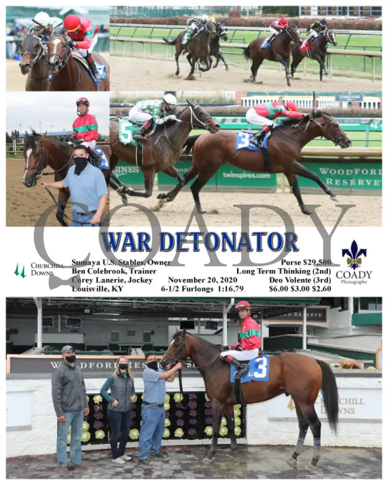 War Detonator - 11-20-20 R03 Cd Churchill Downs
