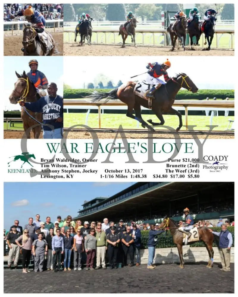 War Eagle’s Love - 101317 Race 01 Kee Keeneland