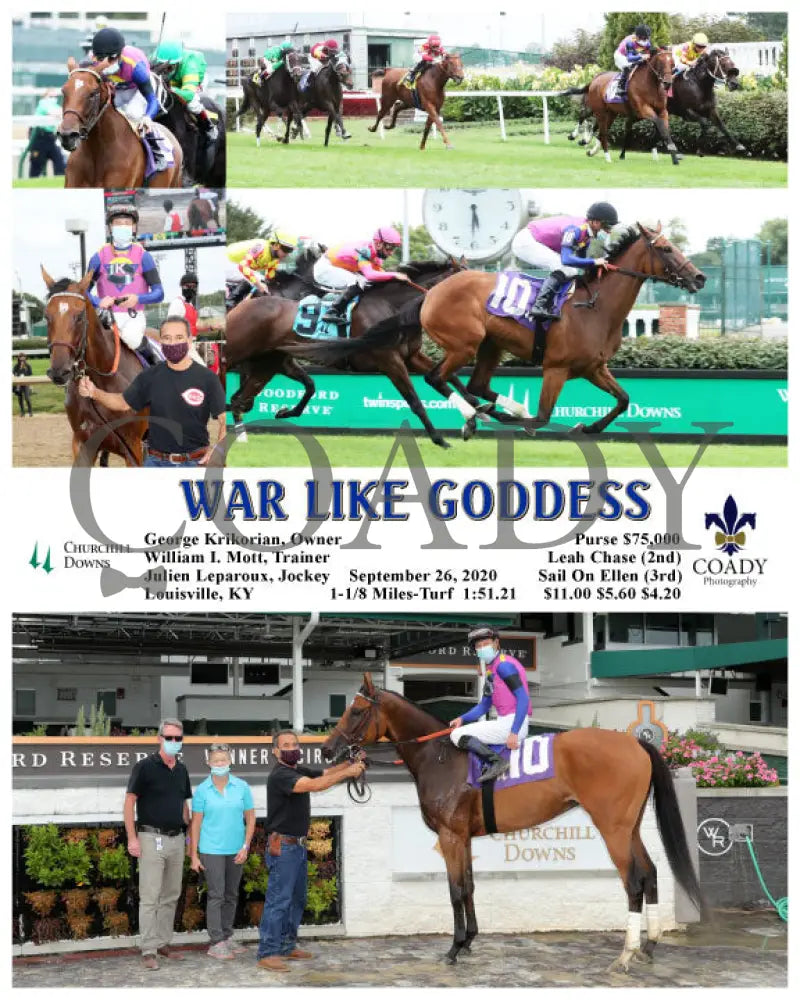 War Like Goddess - 09-26-20 R10 Cd Churchill Downs