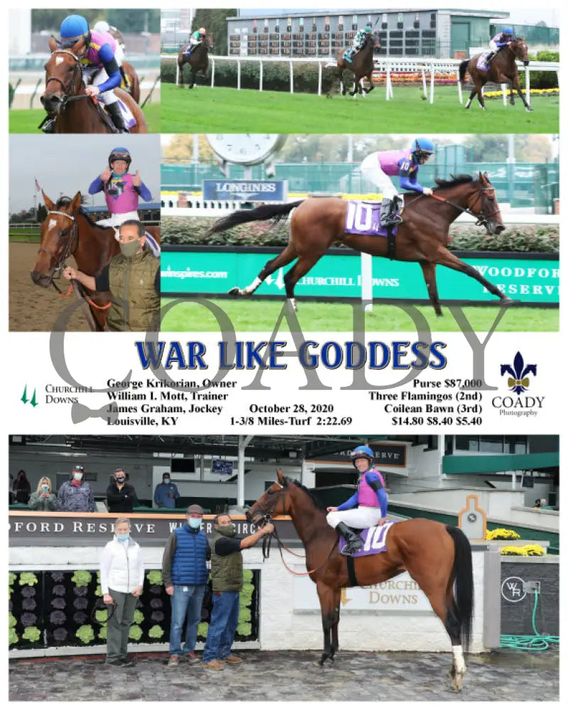 War Like Goddess - 10-28-20 R09 Cd Churchill Downs