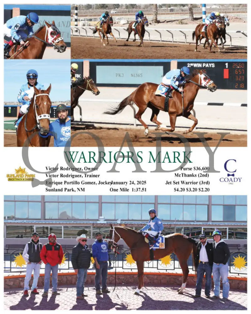 Warriors Mark - 01-24-25 R02 Sun Turfway Park