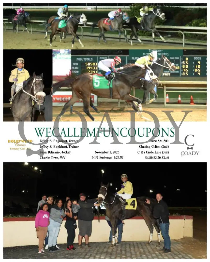 WECALLEMFUNCOUPONS - 11-01-25 - R05 - CT Hollywood Casino at Charles Town Races