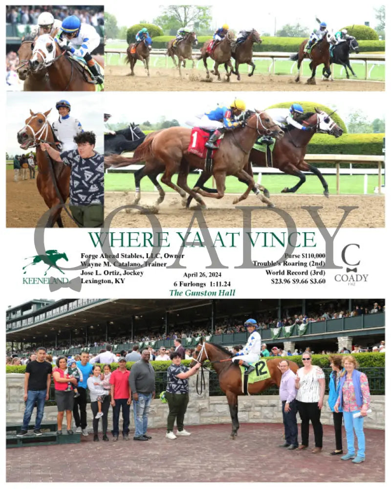 Where Ya At Vince - 04-26-24 R07 Kee Keeneland