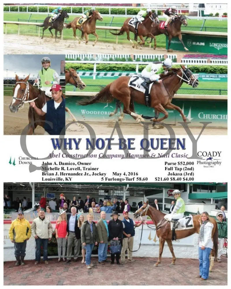Why Not Be Queen - 050416 Race 08 Cd Churchill Downs