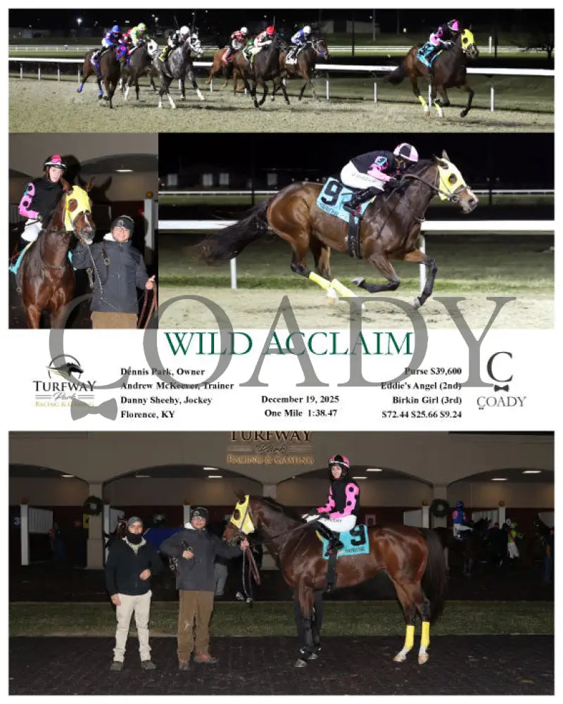 WILD ACCLAIM - 121925 - Race 09 - TP - Coady Media - Kurtis Coady Photography