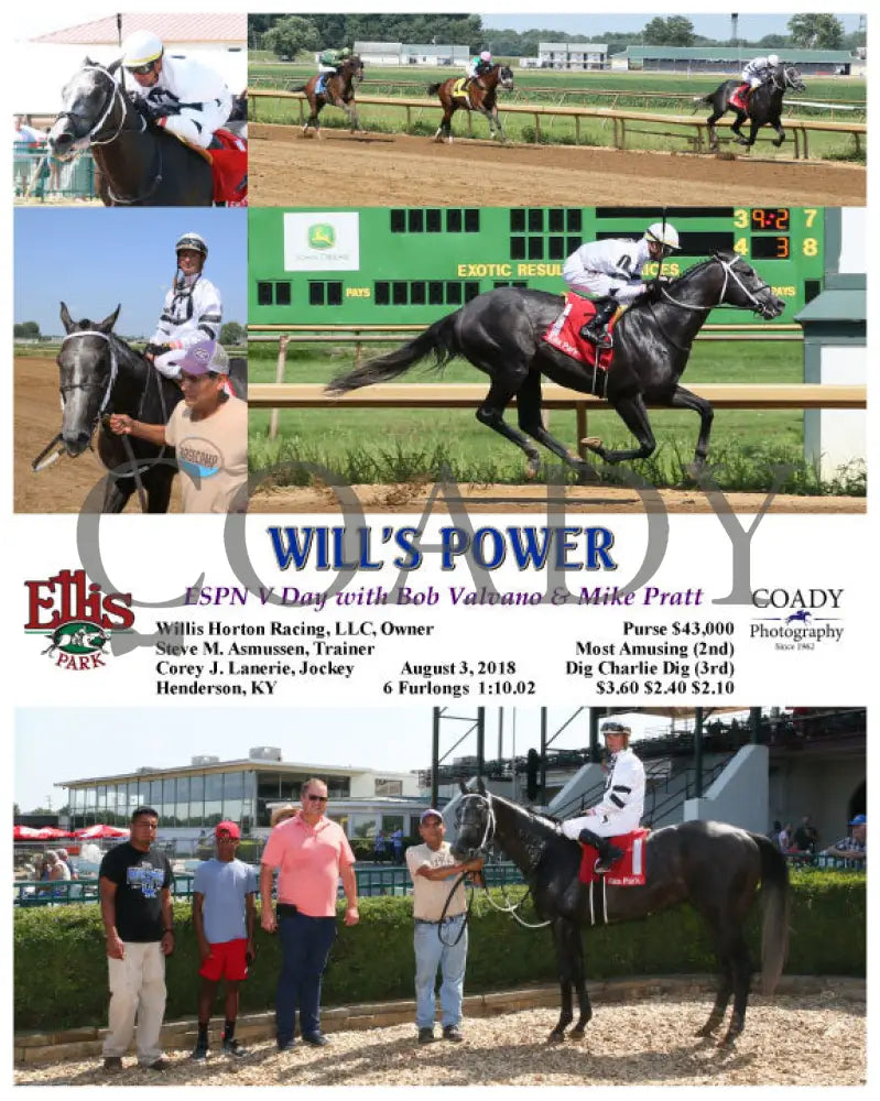 Will’s Power - 080318 Race 06 Elp Ellis Park